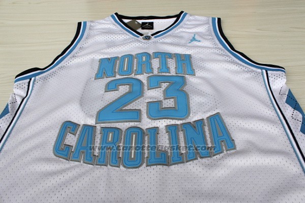 Maglia NCAA North Carolina Tar Heels Michael Jordan #23 Bianco